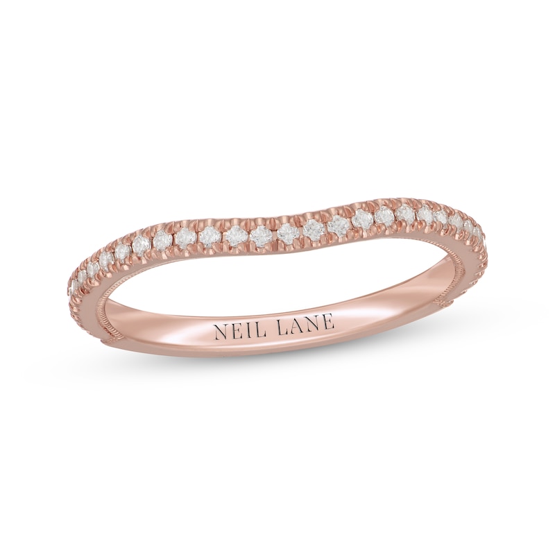 Main Image 1 of Neil Lane Diamond Contoured Wedding Band 1/5 ct tw 14K Rose Gold