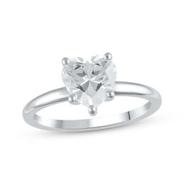 Lab-Created Diamonds by KAY Heart-Shaped Solitaire Engagement Ring 1-1/2 ct tw 14K White Gold (F/VS2)