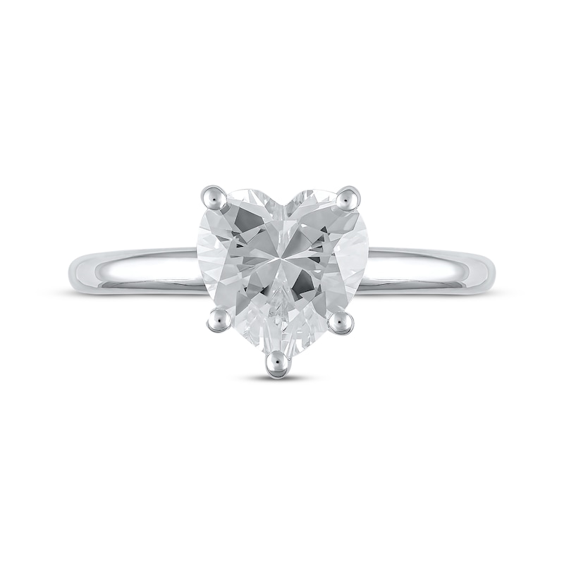 Lab-Created Diamonds by KAY Heart-Shaped Solitaire Engagement Ring 1-1/2 ct tw 14K White Gold