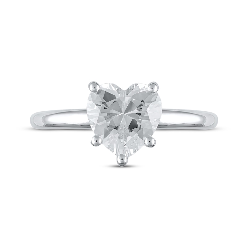 Lab-Created Diamonds by KAY Heart-Shaped Solitaire Engagement Ring 1-1/2 ct tw 14K White Gold (F/VS2)