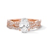 Thumbnail Image 3 of Neil Lane Artistry Oval-Cut Lab-Grown Diamond Bridal Set 1-3/8 ct tw 14K Rose Gold