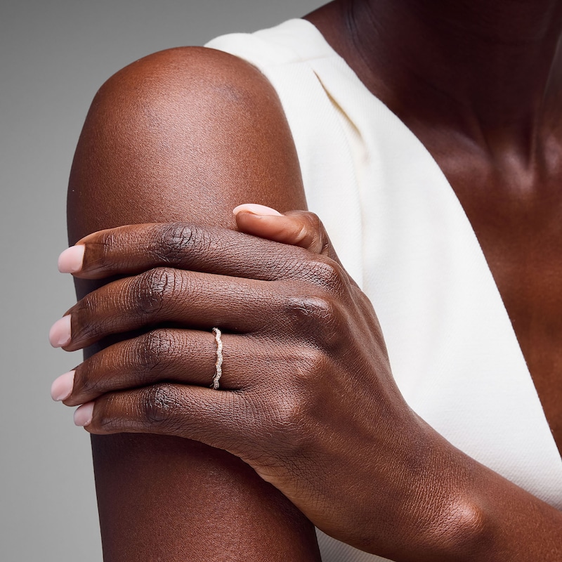 Main Image 5 of Neil Lane Artistry Lab-Grown Diamond Scalloped Wedding Band 1/6 ct tw 14K Rose Gold