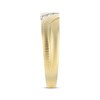 Thumbnail Image 2 of Adore Men's Diamond Diagonal Three-Stone Wedding Band 1/15 ct tw 10K Yellow Gold