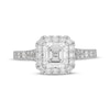 Thumbnail Image 3 of Neil Lane Artistry Square Emerald-Cut Lab-Grown Diamond Halo Engagement Ring 2-1/3 ct tw 14K White Gold