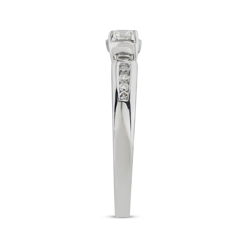Main Image 2 of Adore Round-Cut Diamond Engagement Ring 1/4 ct tw 10K White Gold