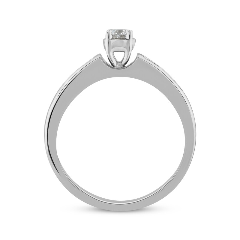 Main Image 3 of Adore Round-Cut Diamond Engagement Ring 1/4 ct tw 10K White Gold