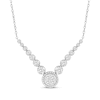 Thumbnail Image 1 of Diamond Graduated V Necklace 1/3 ct tw 10K White Gold 18"
