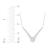Thumbnail Image 3 of Diamond Graduated V Necklace 1/3 ct tw 10K White Gold 18"