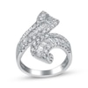 Thumbnail Image 0 of Baguette & Round-Cut Diamond Bypass Ring 1-5/8 ct tw 14K White Gold