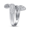 Thumbnail Image 1 of Baguette & Round-Cut Diamond Bypass Ring 1-5/8 ct tw 14K White Gold