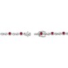 Thumbnail Image 3 of Lab-Created Ruby & White Lab-Created Sapphire Infinity Bracelet Sterling Silver 7.25"