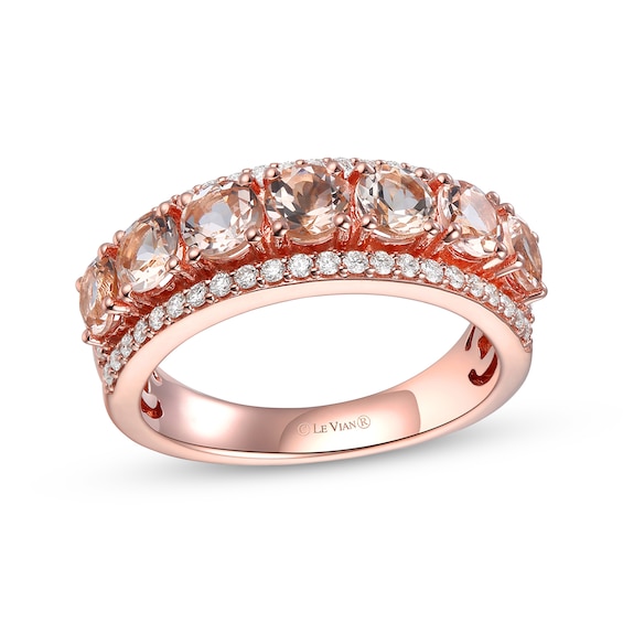 Le Vian Peach Morganite Ring 3/8 ct tw 14K Strawberry Gold