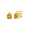 Thumbnail Image 1 of Citrine & Diamond Accent Stud Earrings 10K Yellow Gold