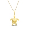 Thumbnail Image 1 of Textured Turtle Necklace 10K Yellow Gold 18"