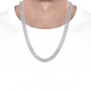 Thumbnail Image 4 of Men's Diamond Spike Link Chain Necklace 2 ct tw Sterling Silver 22"