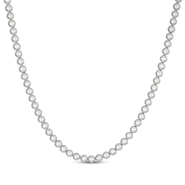 Bead Chain Necklace 5mm Solid Sterling Silver 18"