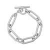 Thumbnail Image 1 of Paperclip Chain Toggle Bracelet Semi-Solid Sterling Silver 8"