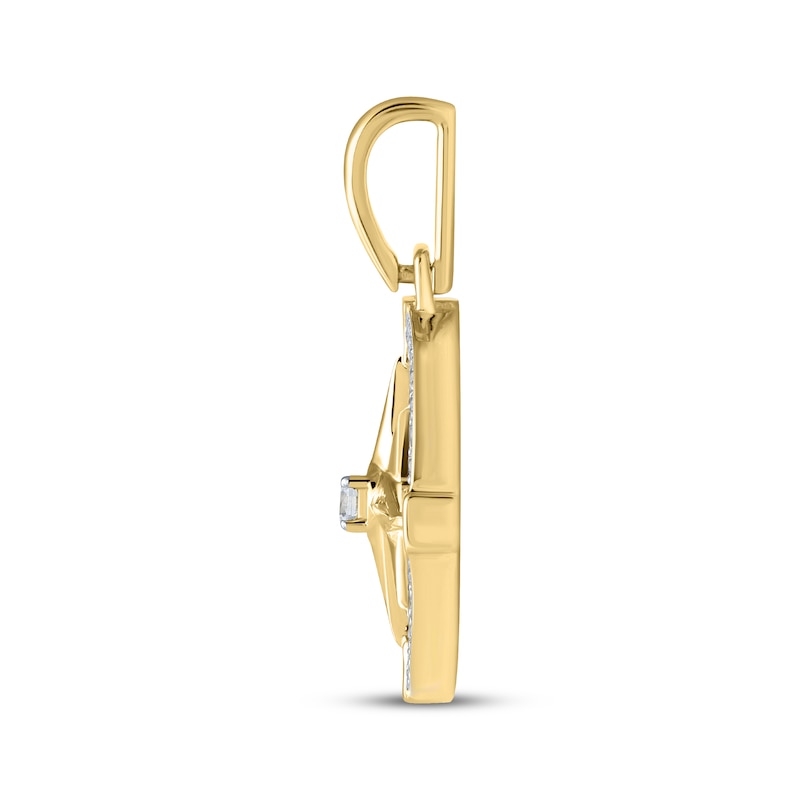 Main Image 3 of Diamond Compass Charm 1/2 ct tw 10K Yellow Gold