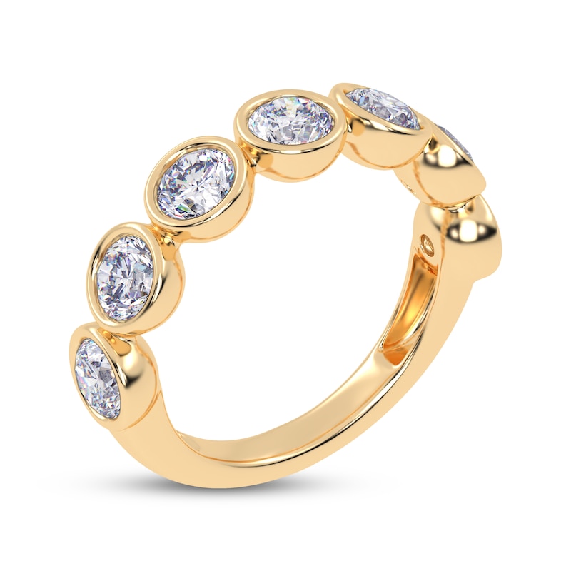 Main Image 2 of Adore Lab-Grown Diamonds Seven-Stone Bezel-Set Anniversary Ring 2 ct tw 14K Yellow Gold
