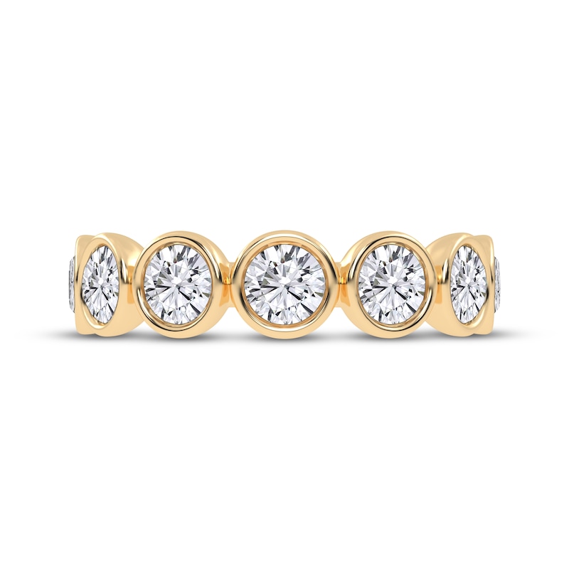 Main Image 3 of Adore Lab-Grown Diamonds Seven-Stone Bezel-Set Anniversary Ring 2 ct tw 14K Yellow Gold