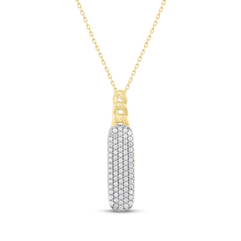 Main Image 1 of STUDIO BY KAY Multi-Diamond Chain Link Necklace 1/3 ct tw 24K Yellow Gold Vermeil Sterling Silver 18"
