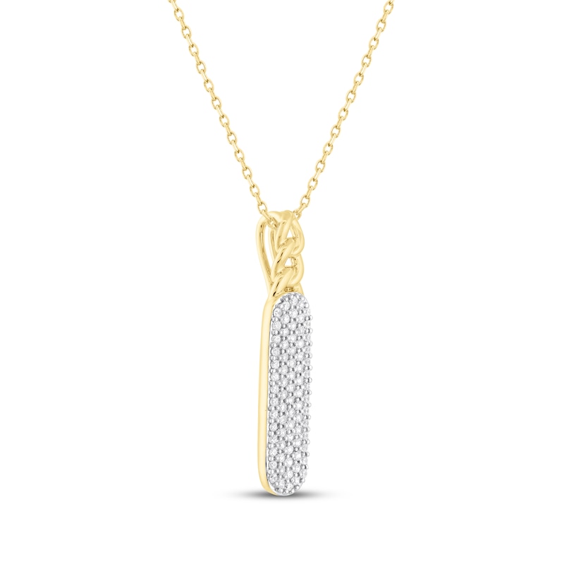 Main Image 2 of STUDIO BY KAY Multi-Diamond Chain Link Necklace 1/3 ct tw 24K Yellow Gold Vermeil Sterling Silver 18"
