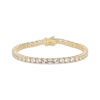 Thumbnail Image 1 of White Lab-Created Sapphire Line Bracelet 18K Yellow Gold-Plated Sterling Silver 7.25"