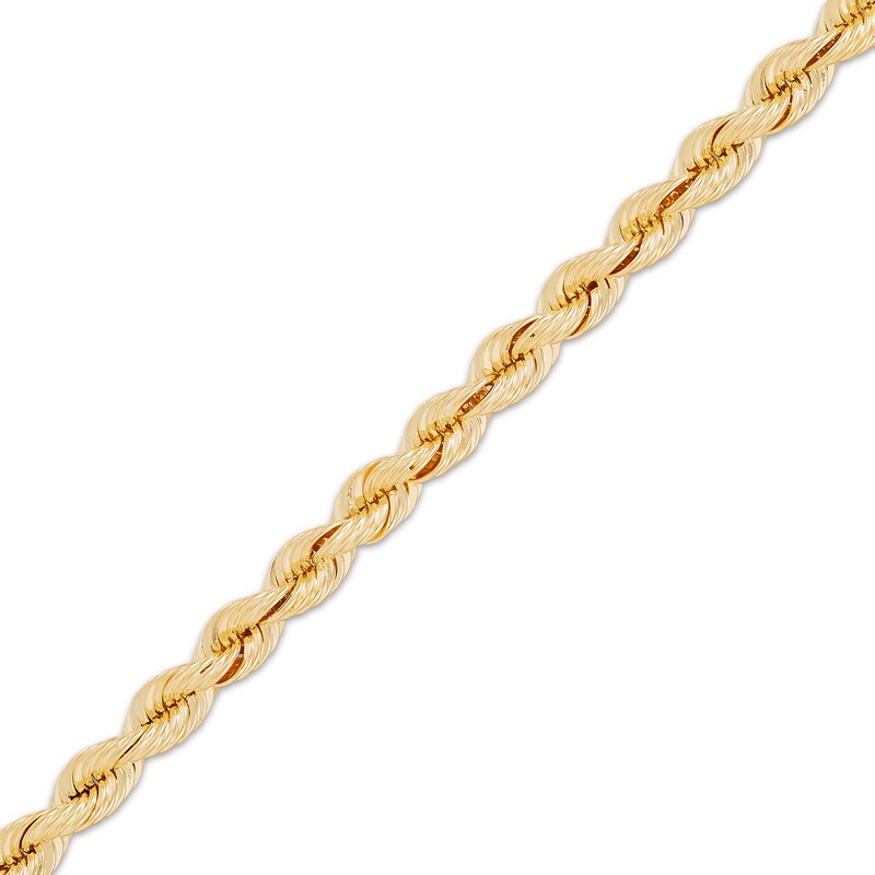 Main Image 2 of Silk Rope Chain Necklace 3mm Solid 14K Yellow Gold 22"