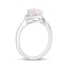 Thumbnail Image 2 of Oval-Cut Lab-Created Opal & White Lab-Created Sapphire Ring Sterling Silver