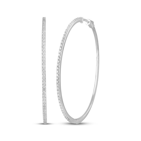 KAY Lab-Grown Diamonds Hoop Earrings 1 ct tw Sterling Silver