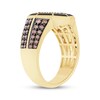 Thumbnail Image 2 of Men's Brown Diamond & Black Enamel Octagon Ring 1-3/4 ct tw 10K Yellow Gold