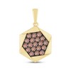 Thumbnail Image 1 of Men's Brown Diamond Hexagon Charm 3/4 ct tw 10K Yellow Gold