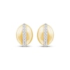 Thumbnail Image 2 of Diamond Oval Stud Earrings 1/10 ct tw 10K Yellow Gold