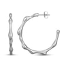 Thumbnail Image 3 of Sculpted J-Hoop Earrings Sterling Silver