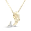 Thumbnail Image 2 of Diamond Dolphin Necklace 1/20 ct tw 10K Yellow Gold 18"