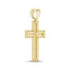 Thumbnail Image 4 of Men's Lab-Grown Diamond Pavé Cross Charm 2-1/2 ct tw 24K Yellow Gold vermeil Sterling Silver