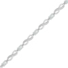 Thumbnail Image 2 of Oval-Cut Lab-Created Opal & Diamond Accent Infinity Bracelet Sterling Silver 7.25"