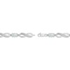 Thumbnail Image 3 of Oval-Cut Lab-Created Opal & Diamond Accent Infinity Bracelet Sterling Silver 7.25"