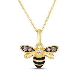 Le Vian Diamond Bee Necklace 1/8 ct tw 14K Honey Gold 19"