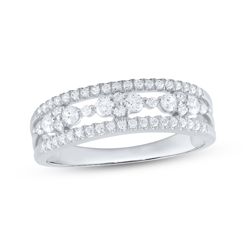 Main Image 1 of Diamond Anniversary Ring 1/2 ct tw 10K White Gold