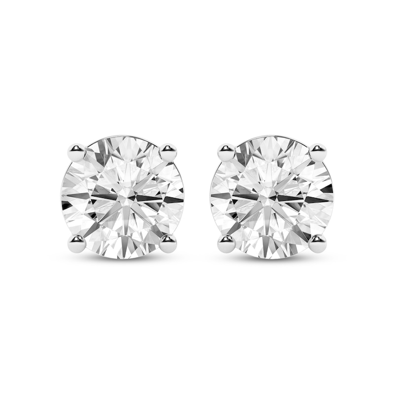 Main Image 2 of KAY Lab-Grown Diamonds Round-Cut Solitaire Stud Earrings 1-1/2 ct tw 14K White Gold (F/SI2)