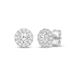 KAY Lab-Grown Diamonds Halo Stud Earrings 3 ct tw 10K White Gold