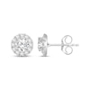 Thumbnail Image 3 of KAY Lab-Grown Diamonds Halo Stud Earrings 3 ct tw 10K White Gold
