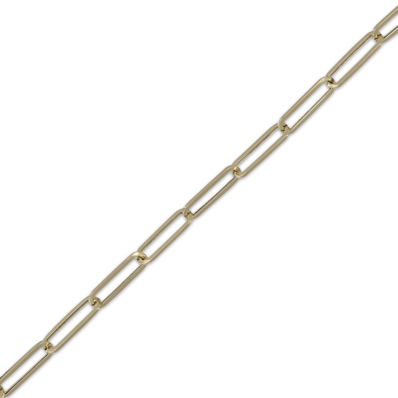 Main Image 2 of 3.2mm Paperclip Chain Necklace Hollow 10K Yellow Gold 18.25"
