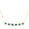 Thumbnail Image 1 of KAY Lab-Grown Diamonds Lab-Created Emerald Smile Necklace 3/8 ct tw 10K Yellow Gold 16"