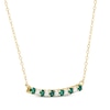 Thumbnail Image 2 of KAY Lab-Grown Diamonds Lab-Created Emerald Smile Necklace 3/8 ct tw 10K Yellow Gold 16"