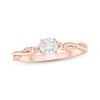 Thumbnail Image 1 of Adore Round-Cut Diamond Twist Engagement Ring 1/8 ct tw 10K Rose Gold