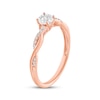 Thumbnail Image 2 of Adore Round-Cut Diamond Twist Engagement Ring 1/8 ct tw 10K Rose Gold