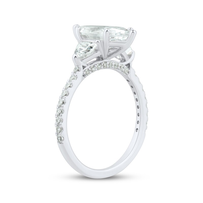 Main Image 2 of Memories Moments Magic Marquise-Cut Lab-Grown Diamond Three-Stone Engagement Ring 2-3/4 ct tw 14K White Gold
