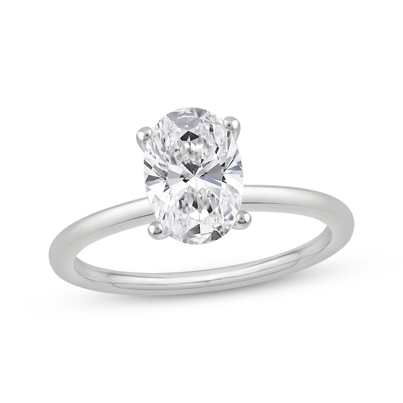 Adore Lab-Grown Diamonds Solitaire Ring 1-1/2 ct tw Oval-cut 14K White Gold (F/VS2)